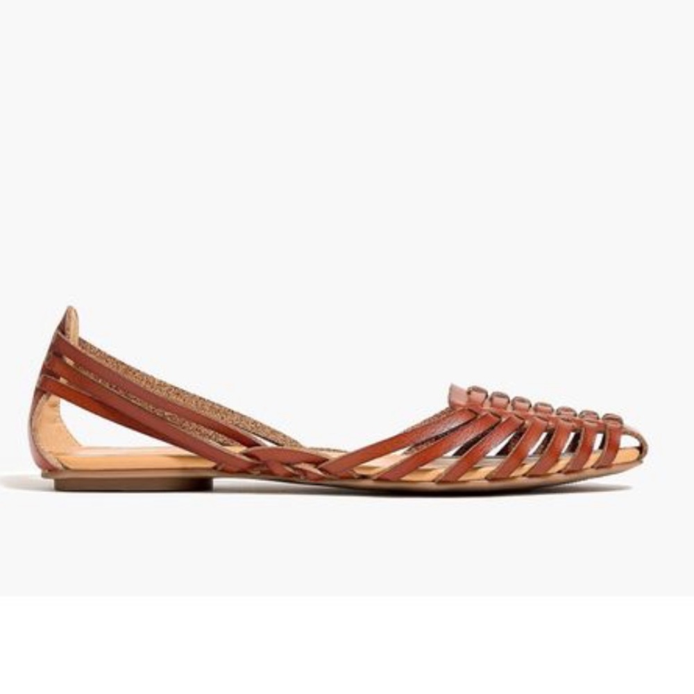 J. Crew Basketweave D'orsay Flats Women's Size 10